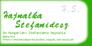 hajnalka stefanidesz business card